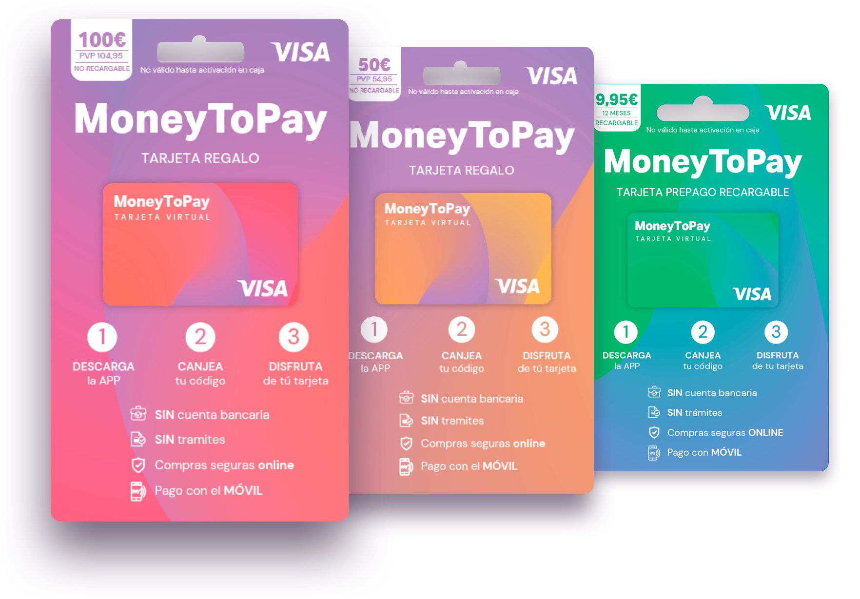 Troba les Targetes de MoneyToPay molt a prop teu